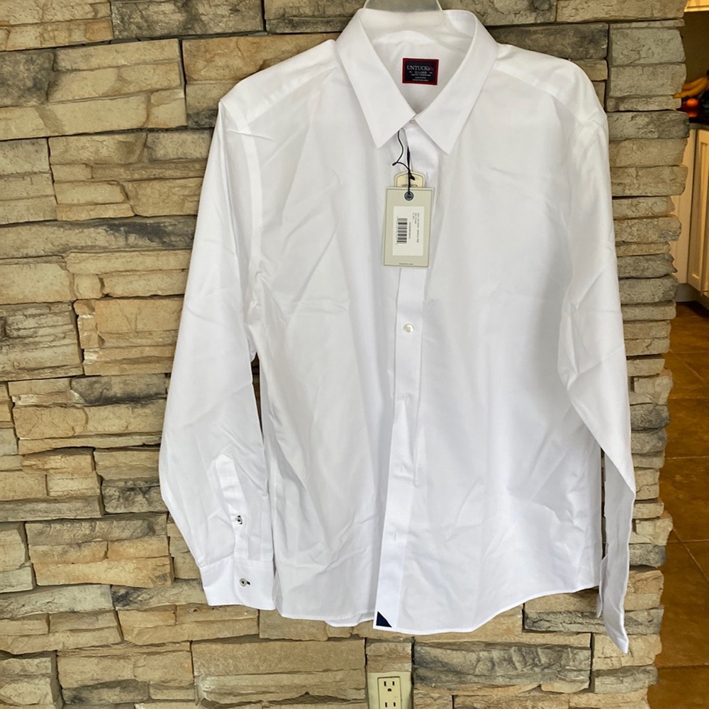 Mens new untuck it slim fit wrinkle free button down